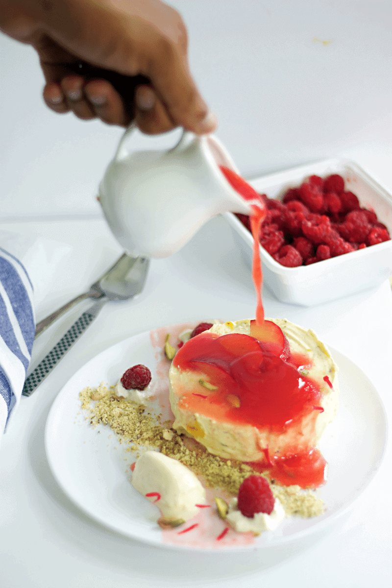 no-bake-thandai-cheesecake-with-plum-compote