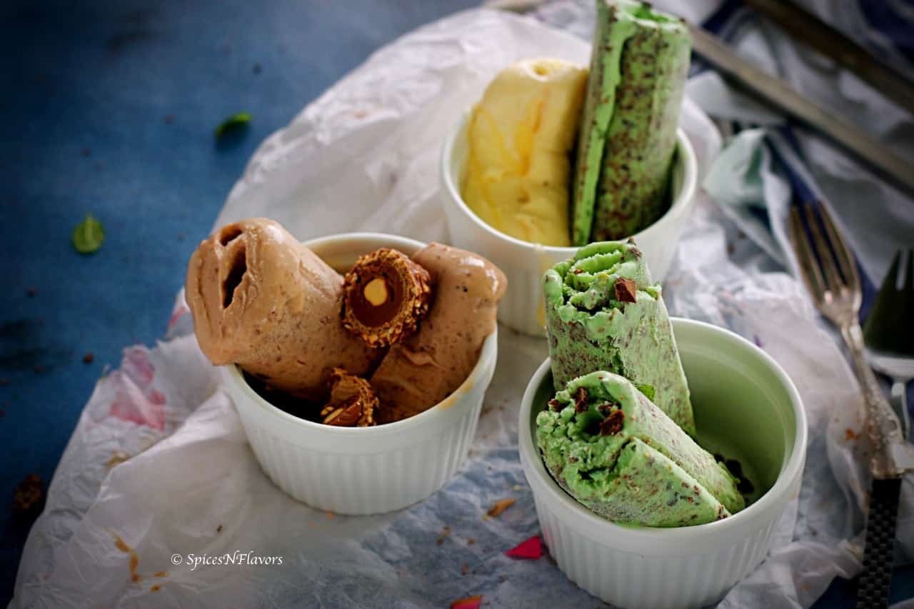 thai rolled ice-cream homemade rolled ice cream how to make rolled ice cream at home 