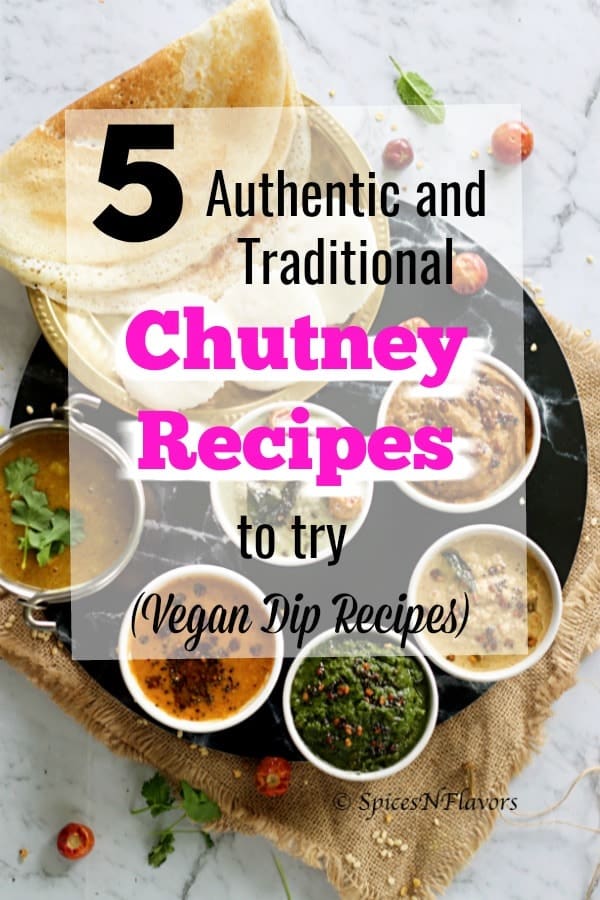 pin image of 5 south indian chutney recipe post