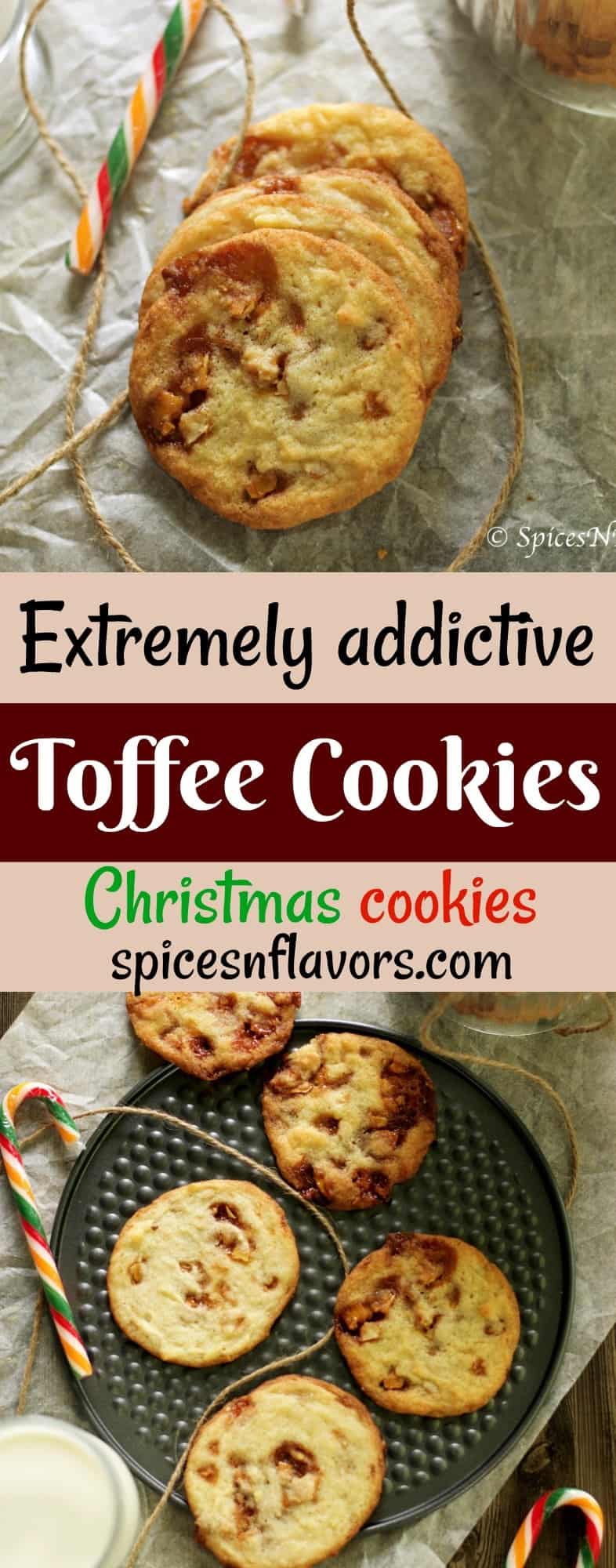 pin image of toffee cookies