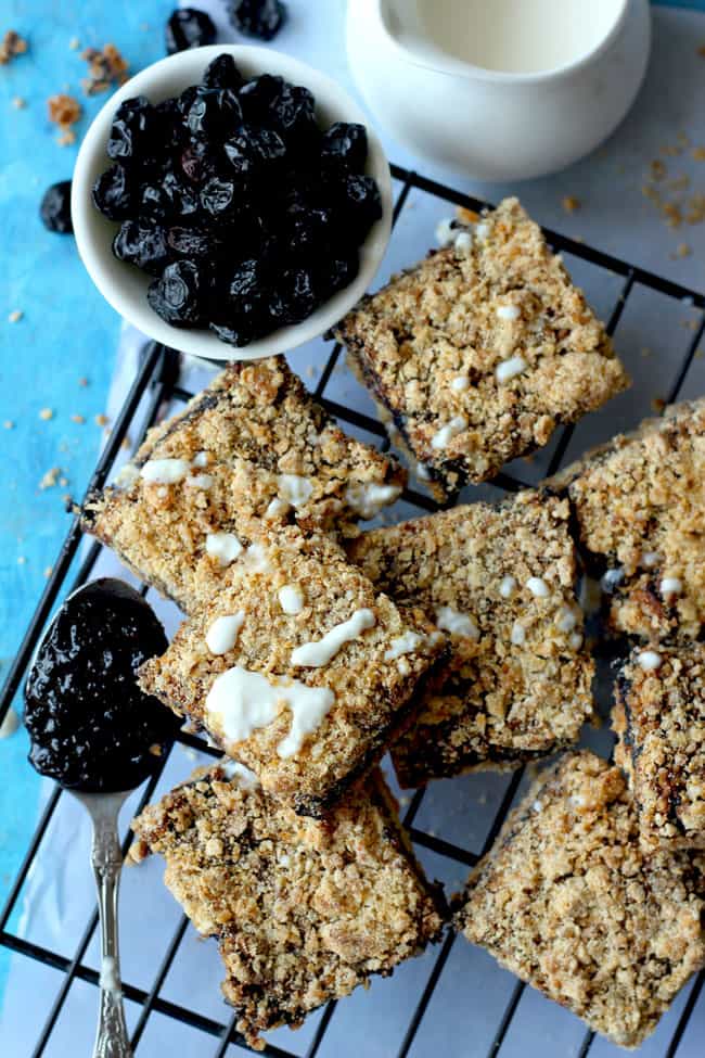 blueberry crumble bars from best breakfast bake post