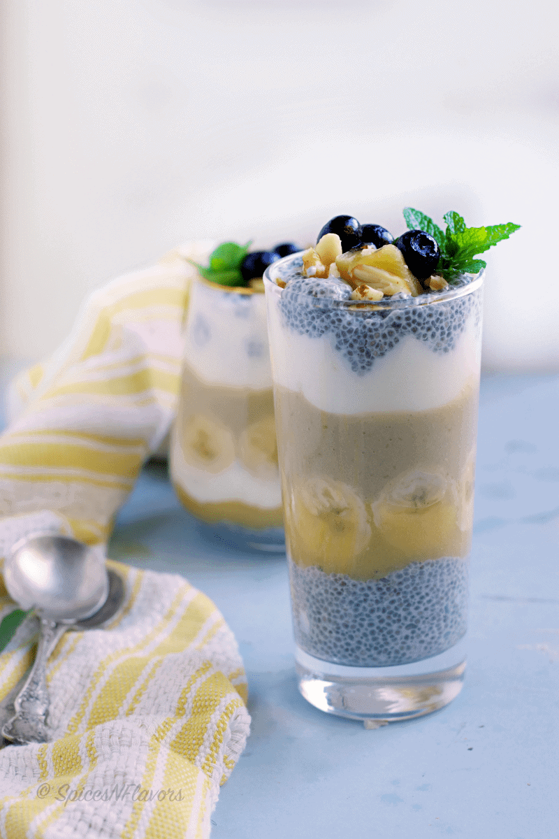 Coconut Mango Chia Seeds Smoothie - Spices N Flavors