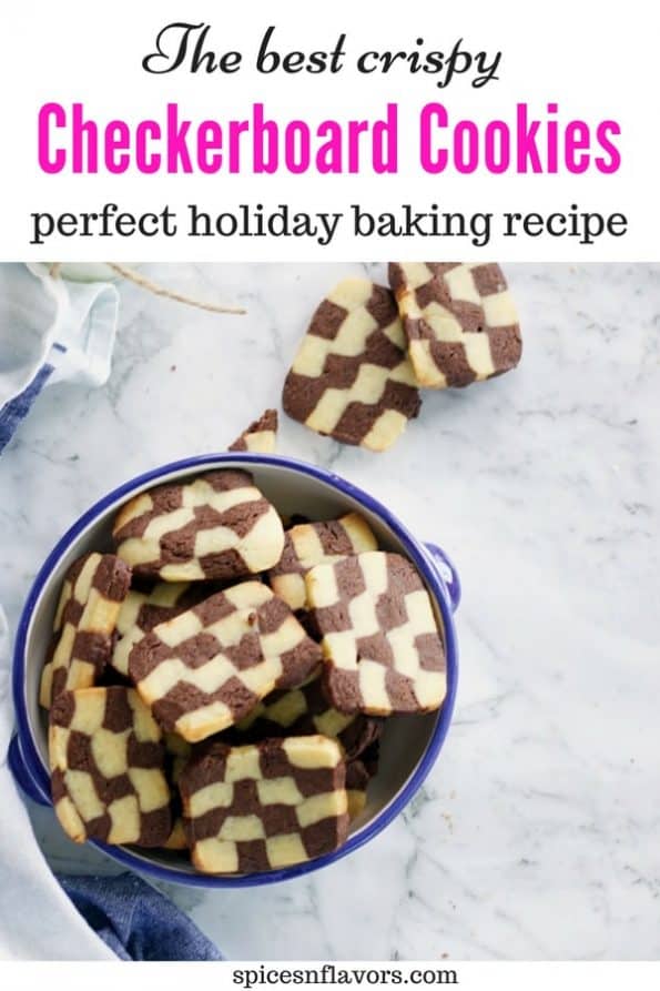 Eggless Checkerboard Cookies in a Pressure Cooker Spices N Flavors