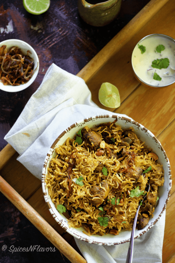How to make Mushroom Biryani in Pressure Cooker Spices N Flavors
