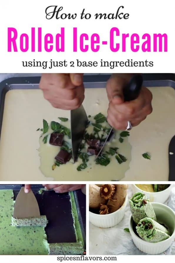 Thai Rolled IceCream at Home Spices N Flavors