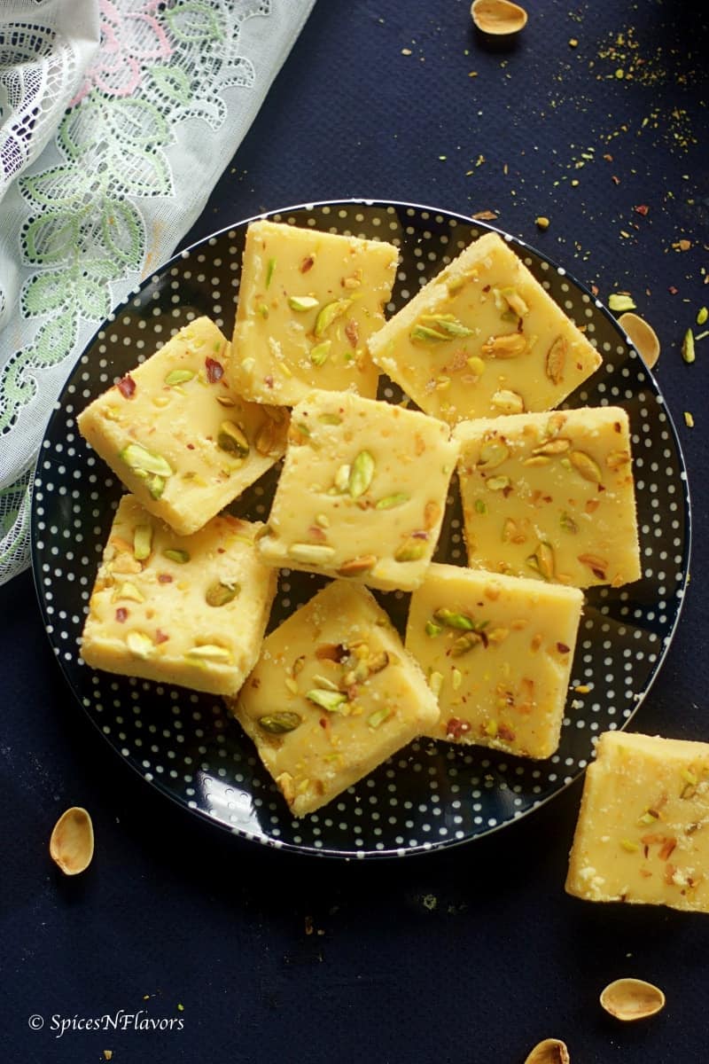 Milk Powder Burfi - Diwali special Indian sweet - Spices N ...