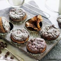 flourless zucchini chocolate muffins zucchini brownies how to make healthy muffins flourless cake flourless muffin flourless cupcakes how to bake using vegetables how to include vegetables in kids diet #baking #recipes in #pinterest #healthybaking