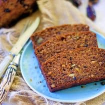 Healthier Wholewheat Eggless Dates and Walnut Loaf Cake - Spices N Flavors