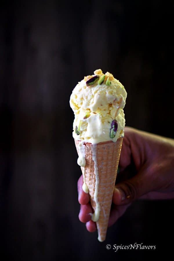 No Churn Indian Butterscotch Ice Cream Spices N Flavors