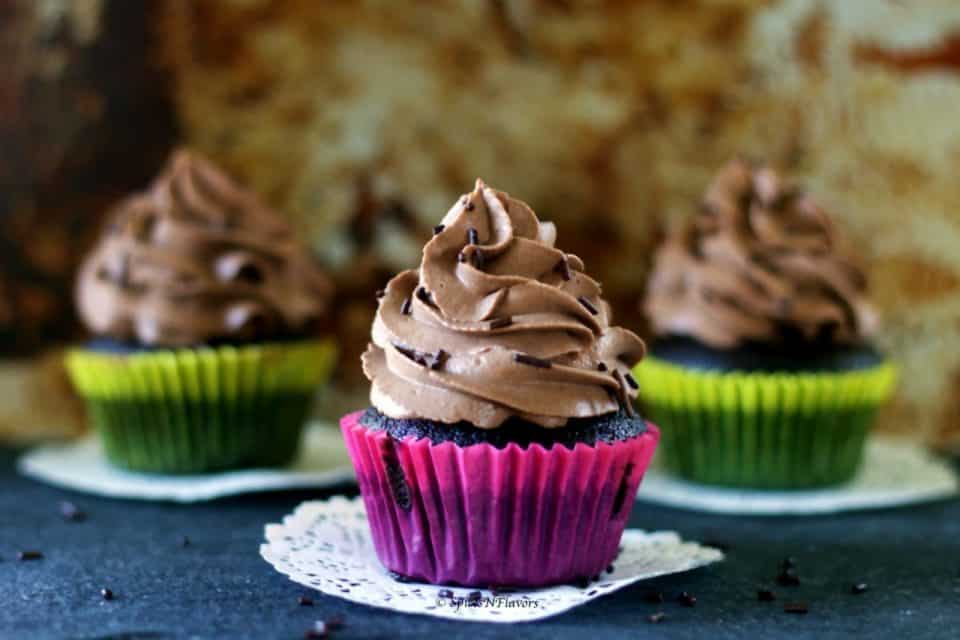 Vegan Chocolate Cupcakes | Best Chocolate Cupcakes - Spices N Flavors