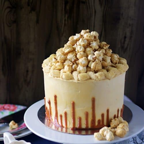 Triple-Layer Chocolate Cake with Salted Caramel Buttercream, Chocolate  Ganache and Caramel Popcorn - The Brick Kitchen