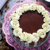 pin image of eggless atta cake made using leftover chapati recipe