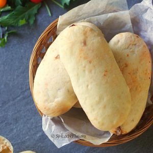 panini bread placed on a bowl