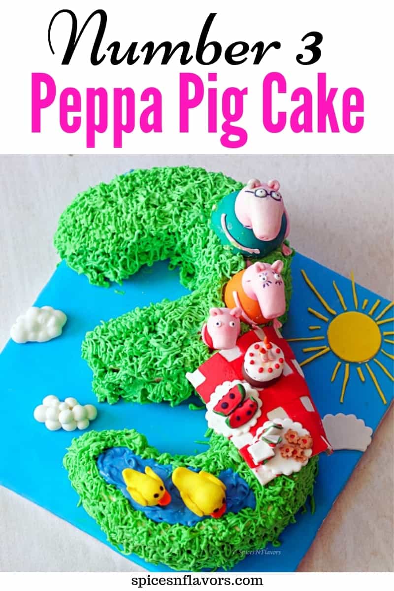 how to make number 3 peppa pig birthday cake spices n flavors