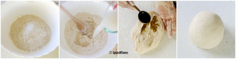 instant pot whole wheat pita bread step 1