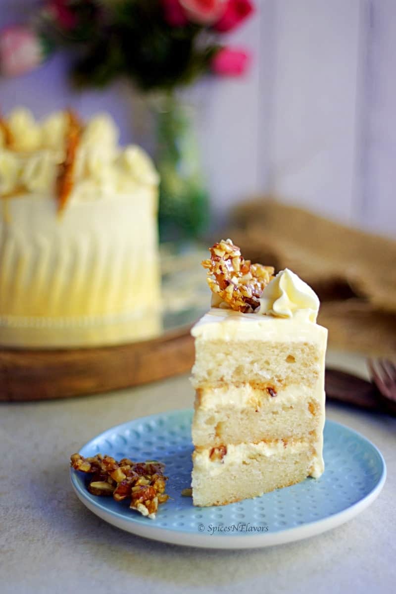 sliced image of butterscotch cake showing the texture from within