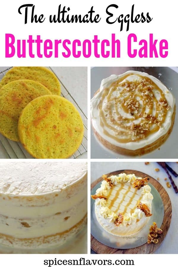 Eggless butterscotch cake recipe by Jasna Ajish at BetterButter