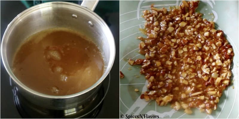 step 4 of eggless butterscotch cake recipe