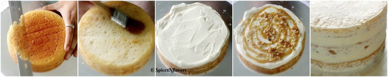 step 6 of eggless butterscotch cake recipe