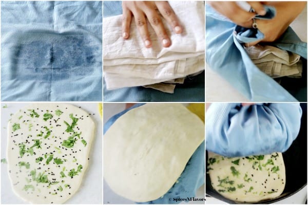 Using the pillow trick to make naan like restaurants