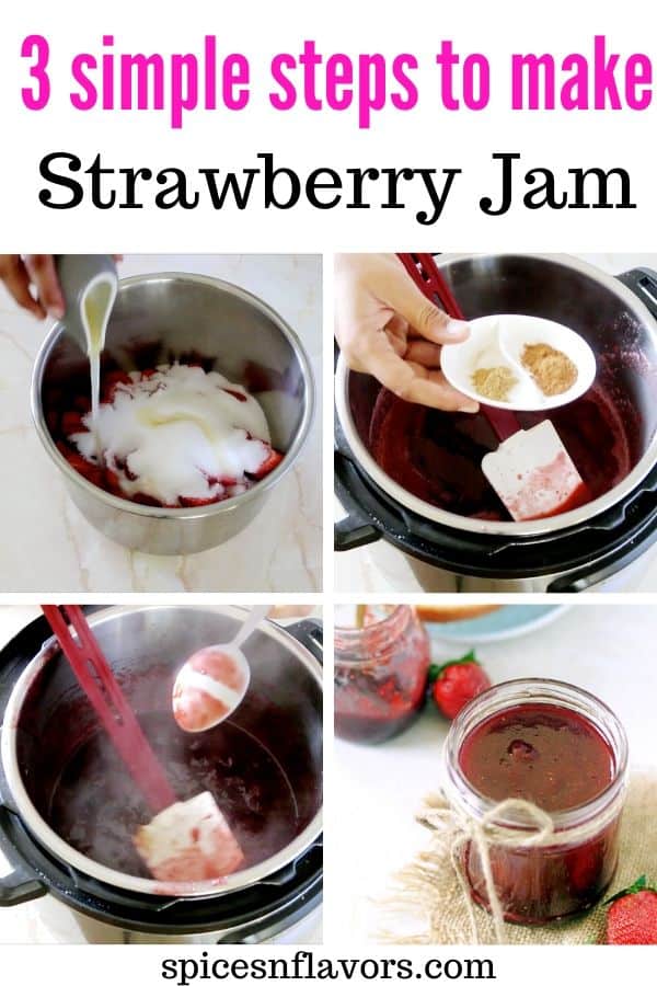 Christmas Jam - Instant Pot Strawberry Jam - Spices N Flavors