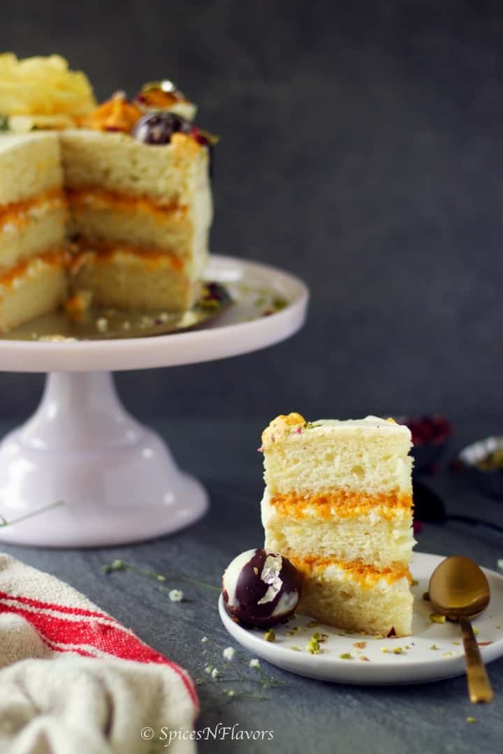 sliced image of the cake showing the texture and layering from inside