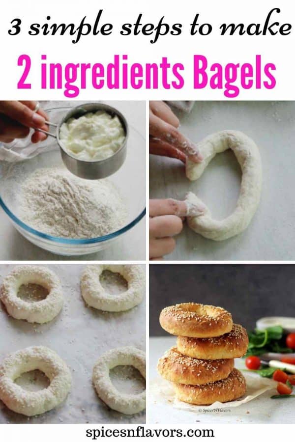 Just 2 ingredients Bagels No Yeast/No APF Spices N Flavors