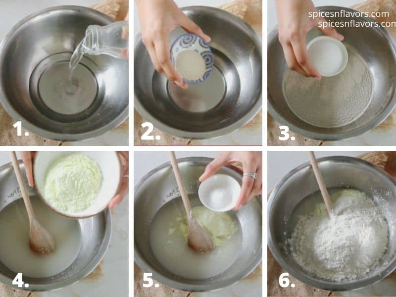 combining the dry and wet ingredients