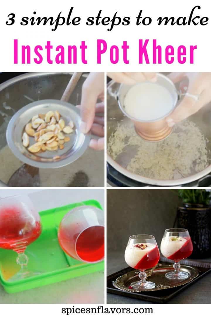 collage of kheer images for pinterest pinning 