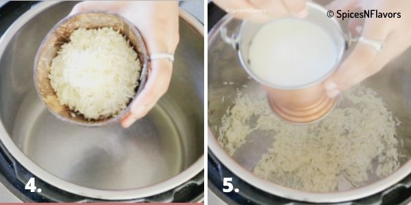 step 2 of making indian rice kheer