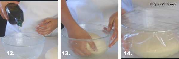proofing the dough in a bowl
