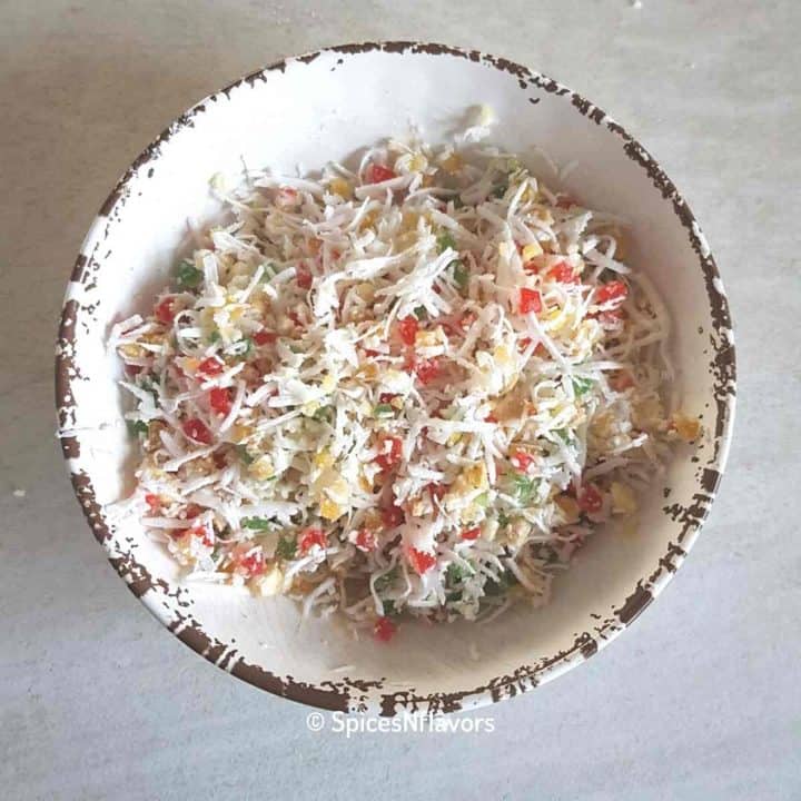dilpasand filling placed in a white bowl