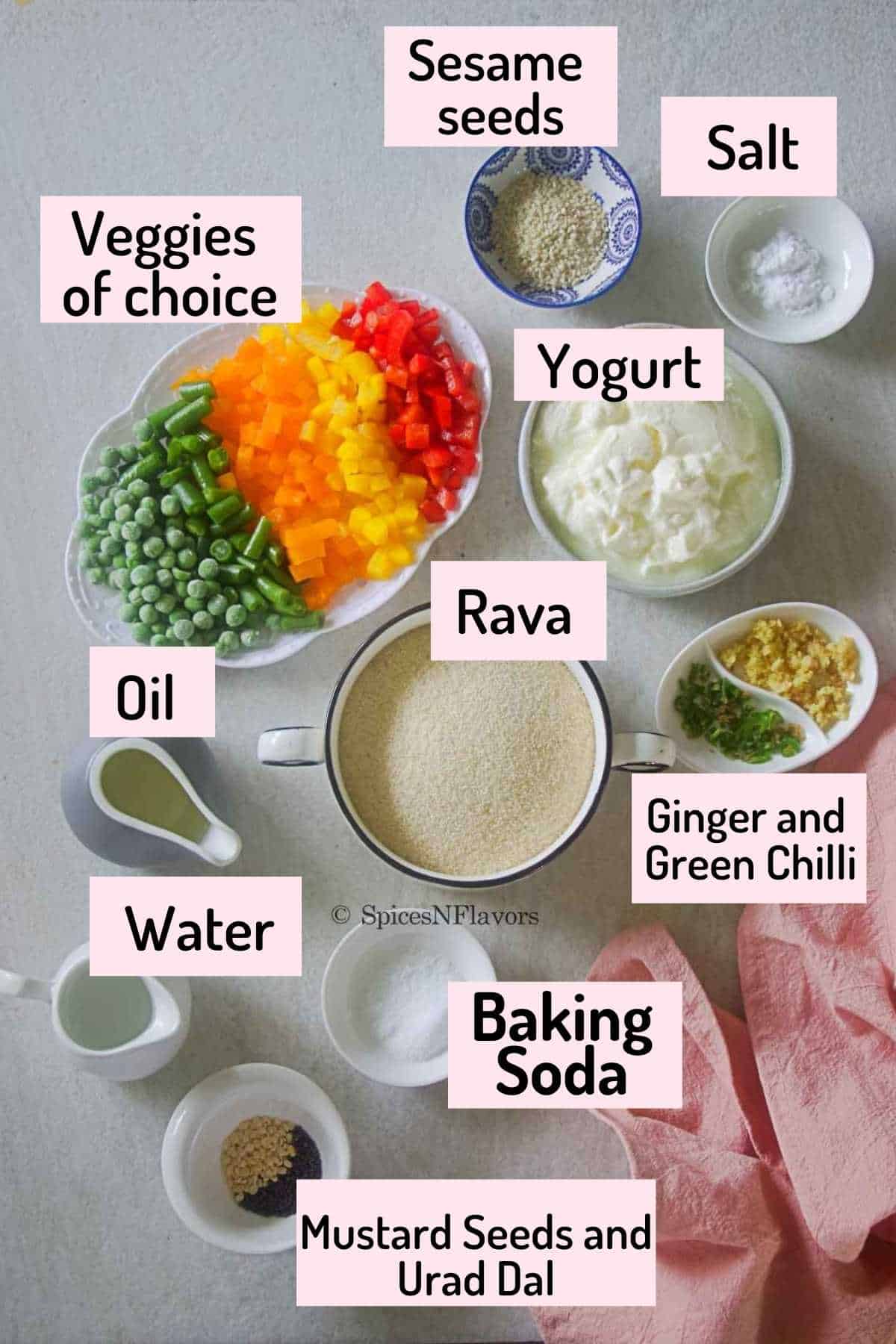 ingredients needed to make the savoury cake