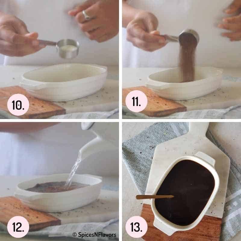 collage of pics explaining how to make coffee syrup