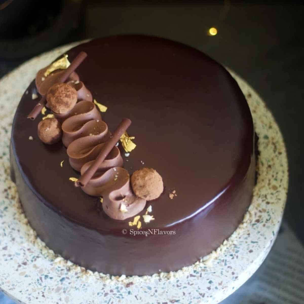 Chocolate Ganache Cake - In Bloom Bakery