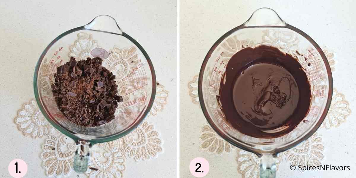 melt chocolates in a microwave safe bowl