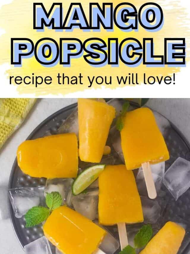3 Ingredients Easy Mango Popsicles Spices N Flavors