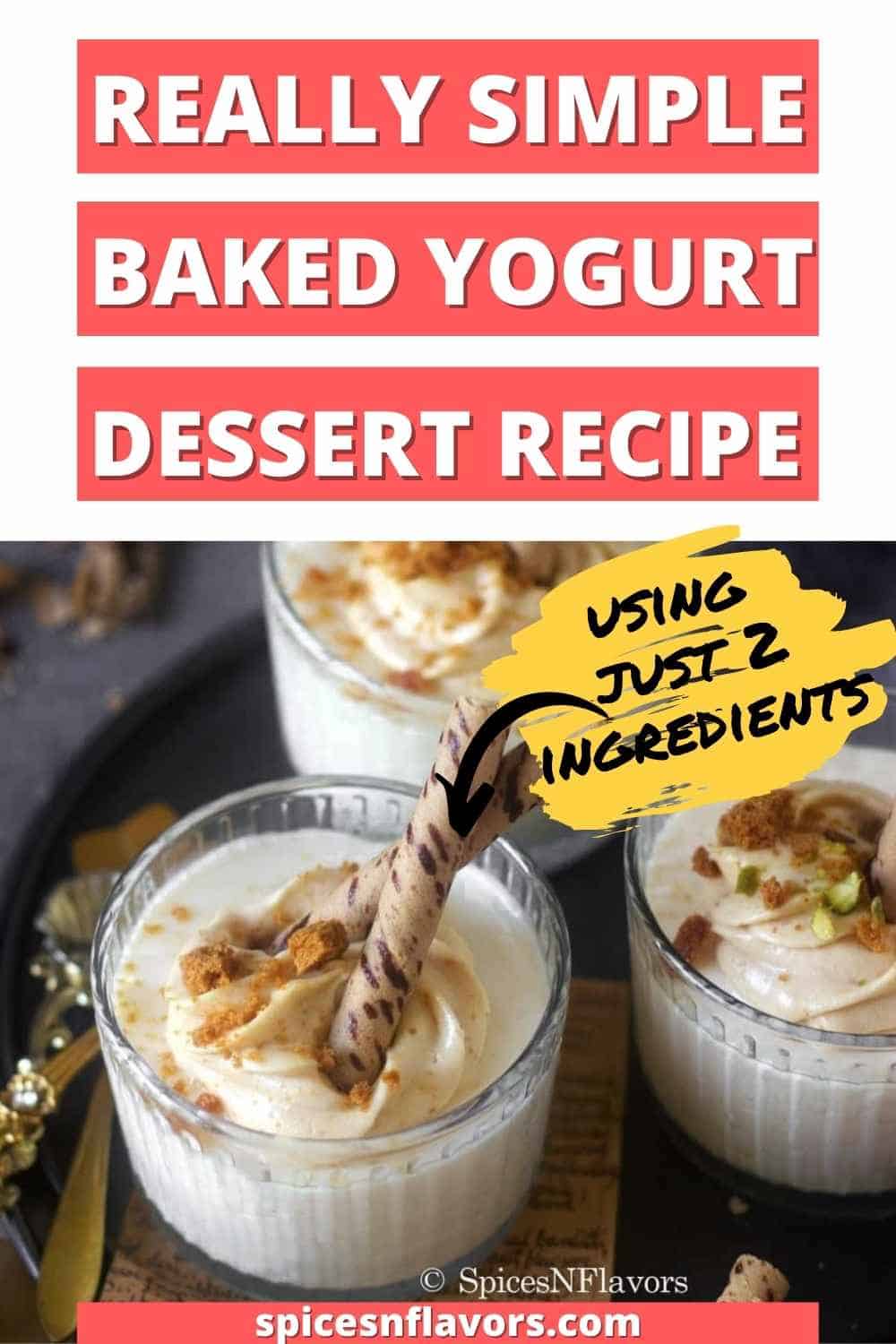How to make 2 ingredient Baked Yogurt recipe Spices N Flavors