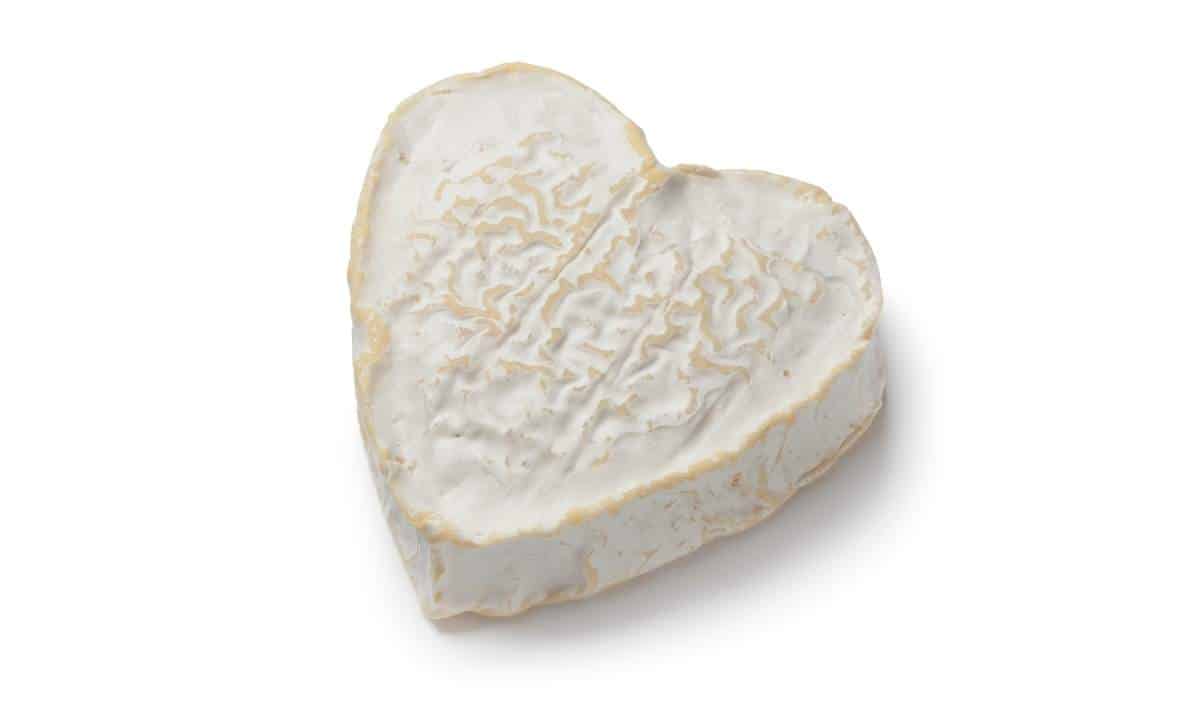 Heart shaped neufchatel cheese