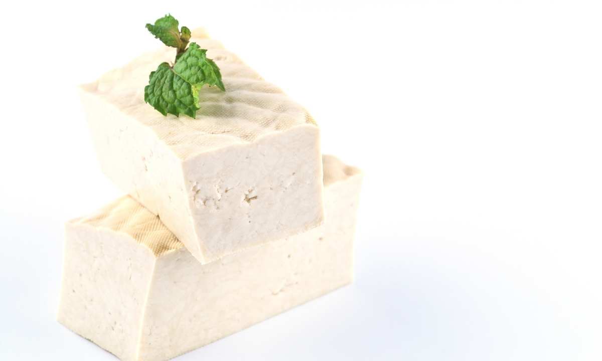 2 blocks of tofu placed one above the other