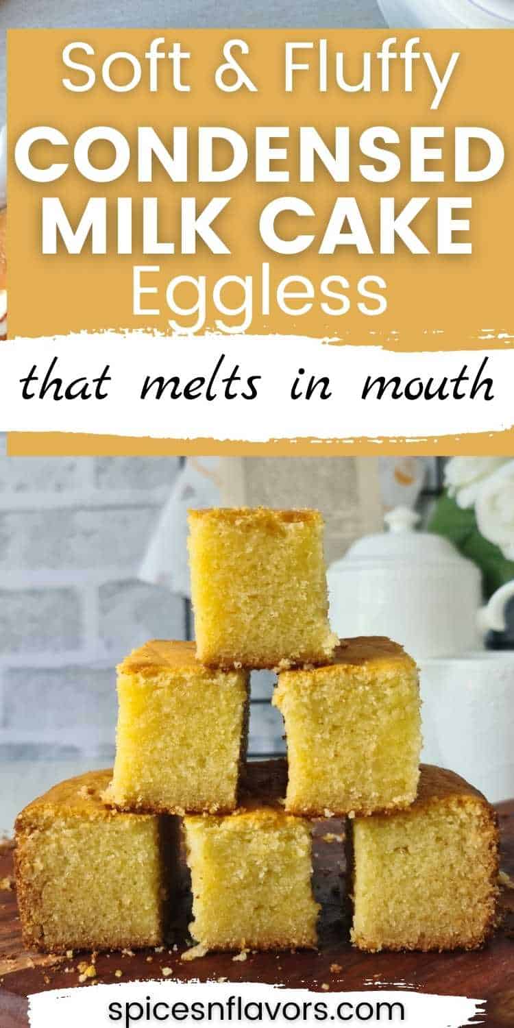 Eggless Condensed Milk Cake Vanilla Cake Spices N Flavors
