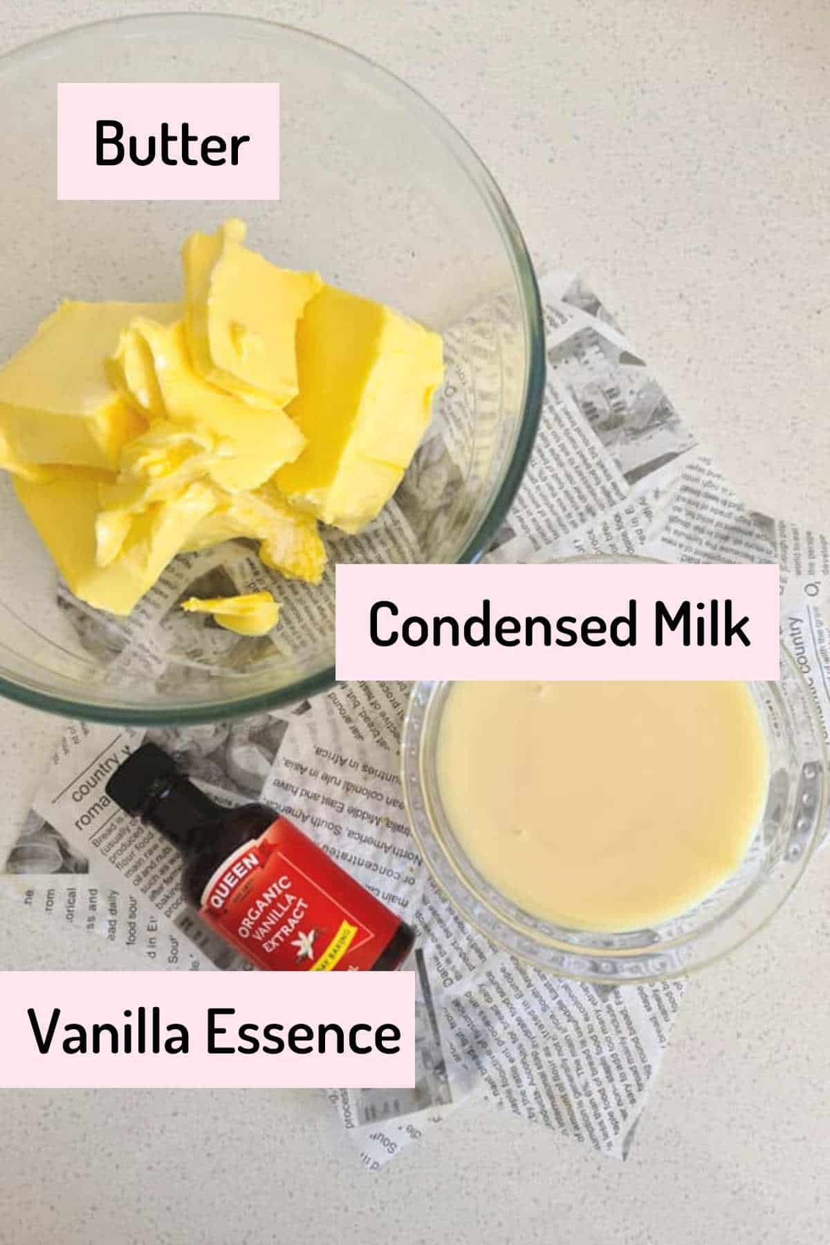 ingredients needed to make buttercream