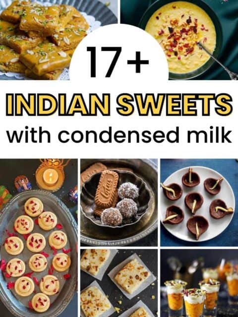 pin image for indian sweets with condensed milk