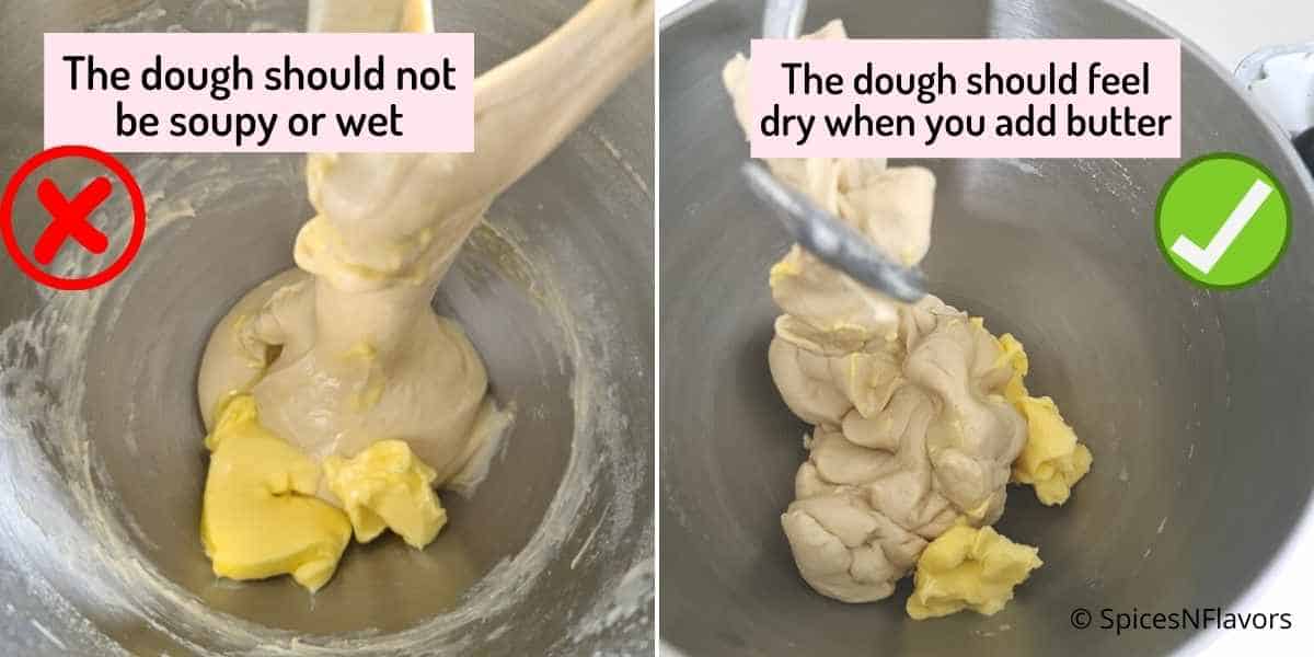 add butter to the dough at the right stage