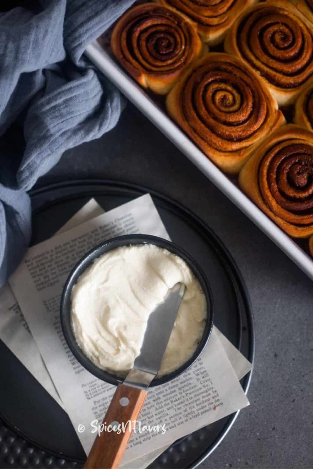 Quick Cinnamon Roll Icing Without Cream Cheese Spices N Flavors