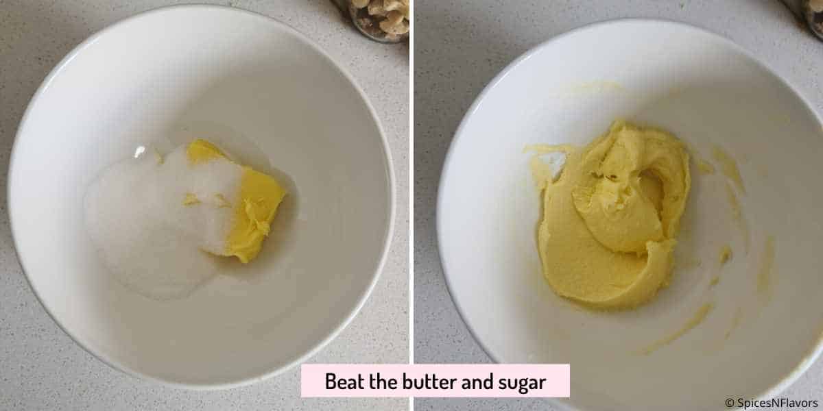 beat the butter and sugar