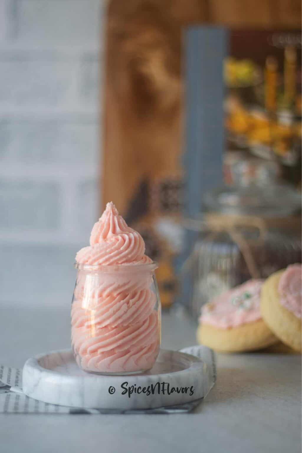 Buttercream frosting for Cutout Cookies that hardens Spices N Flavors