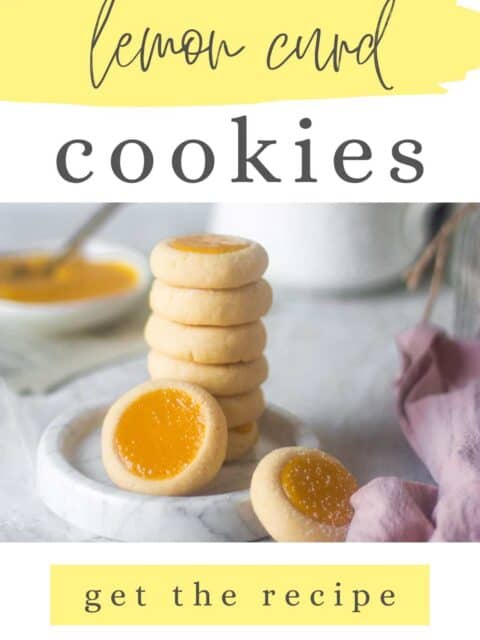 stacked lemon curd cookies with a text on top to fit pinterest image size