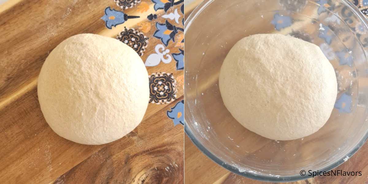 knead the dough to form a soft and pliable dough