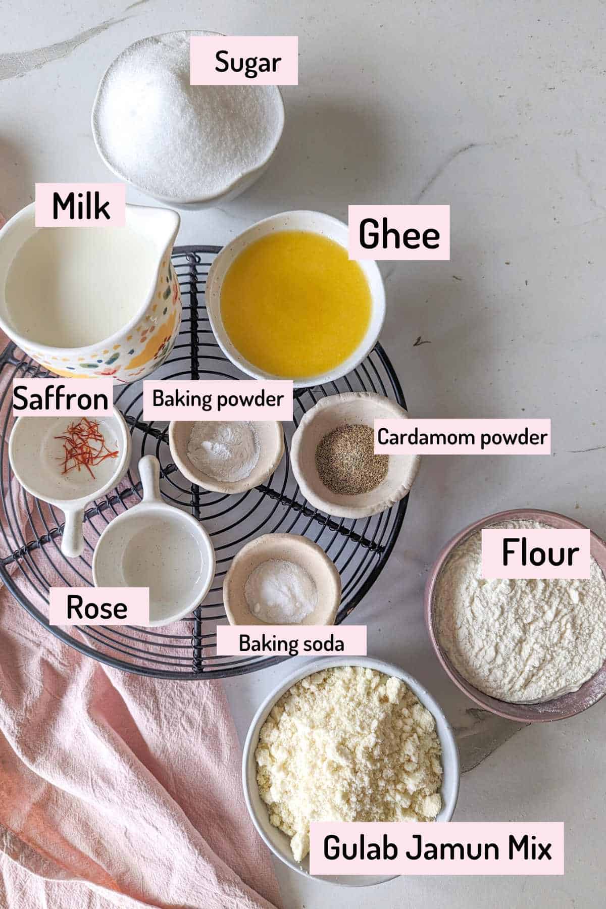 ingredients needed to make the tea time cake